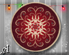 Red Round Holiday Rug