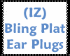 (IZ) Bling Plat Plugs