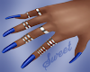 Cobalt Blue Nails Rings