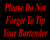 pay the bartender