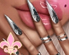 LV-Silver Chrome Nails