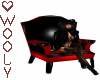 Chair pvc red black