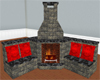Stone Corner Fireplace