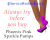 Phoe pink sparkle pumps