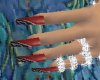 Red/black/gold Long Nail