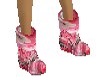kids pink flower boots
