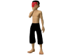 Red bandana mask blocker