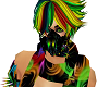 Rainbow rave mask