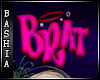 Brat Neon Head Sign