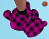 Pink Teddy Slippers (M)