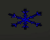 blue snowflake decor.
