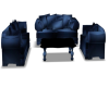Black/Blue Couch Set