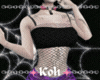 Koh! Y2K Fishnet Top Bl