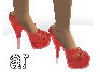 Ruby Red Bling Heels