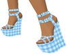 Blue Plaid Sandals