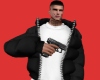 BLACK PUFFER JACKET GUN