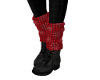 Black wth Red Sock Boots