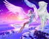 angel with white wolf