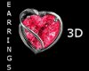 CA 3D Pink Heart Earring