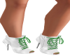 White/ Green Boots