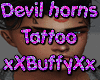 Devil horns tattoo
