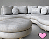 Curved White Couch