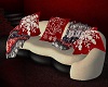 red christmas couch