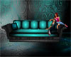 Blue aqua couch