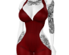red body suit with tats