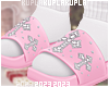 $K Pink Cross Slippers