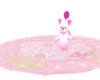 Pastel fluffy pink rug