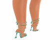 Diore' Green Wrap Heels