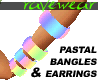 Pastal Bangles Earrings