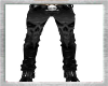 Black PVC Skull Pants