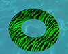 Green Tiger Stripe Swim Ring Tube