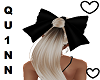 black hair bow