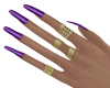 Purple w/ Gold Rings