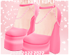 $K Pink Platforms Heels