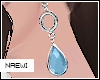 Wings earrings baby blue