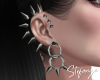 S Earring  Silver Gothic