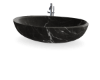 Mel Black Marble Tub