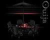 Blk/Red Patio Set w/Umbr