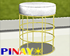Gold Wireframe Stool