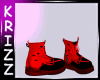 F Red And Black Boots