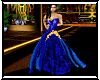 Sapphire Gown W/Flowers