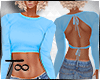 T∞ Back crop blue