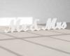 White Mr and Mrs Sign