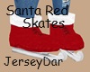 Ice Skates Santa Red
