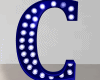 Anim Blue Letter C Sign