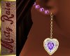 Purple Heart EarringsGld